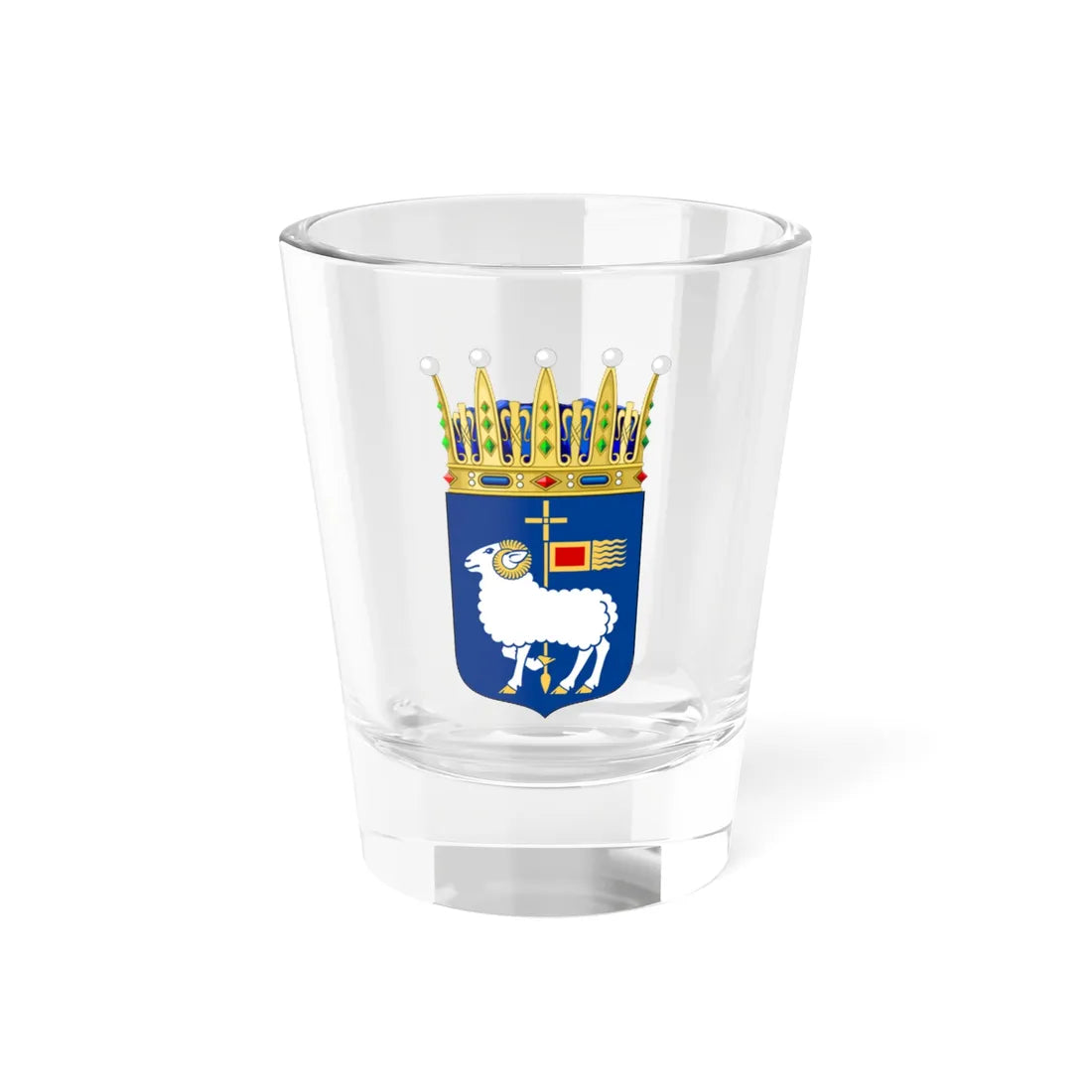 Gotlands vapen crowned (Sweden) (Coat of Arms) Shot Glass 1.5oz 1.5oz - Go Mug Yourself