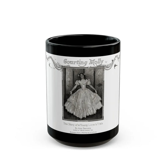 Gourting Molly, Ladies' Home Journal, July 1909 - Black Coffee Mug-15oz-Go Mug Yourself