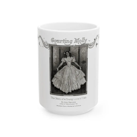 Gourting Molly, Ladies' Home Journal, July 1909 - White Coffee Mug-15oz-Go Mug Yourself