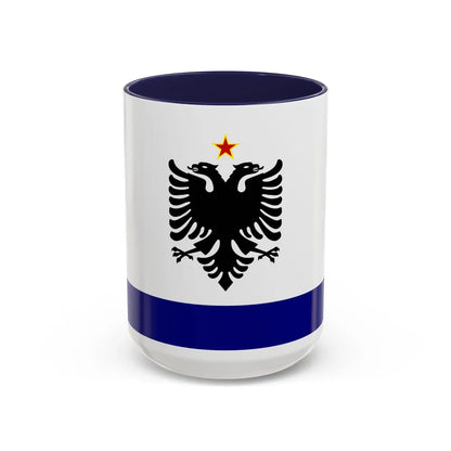 Government Ensign of Albania 1958 to 1992 - Accent Coffee Mug 15oz Navy - Go Mug Yourself