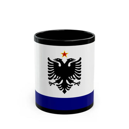 Government Ensign of Albania 1958 to 1992 - Black Coffee Mug 11oz - Go Mug Yourself
