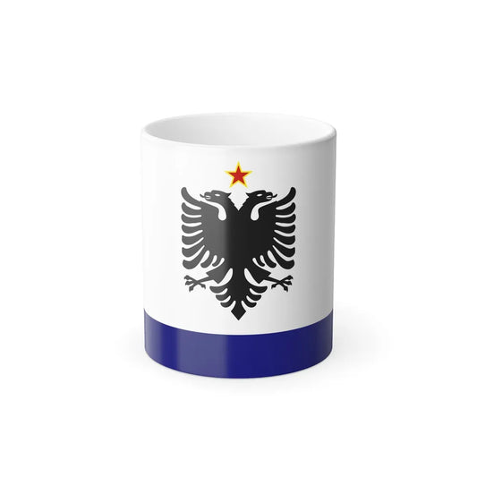 Government Ensign of Albania 1958 to 1992 - Color Changing Coffee Mug-11oz-Go Mug Yourself