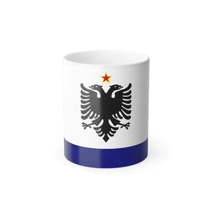 Government Ensign of Albania 1958 to 1992 - Color Changing Coffee Mug 11oz - Go Mug Yourself
