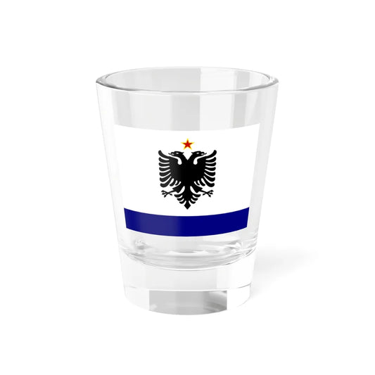 Government Ensign of Albania 1958 to 1992 - Shot Glass 1.5oz 1.5oz - Go Mug Yourself