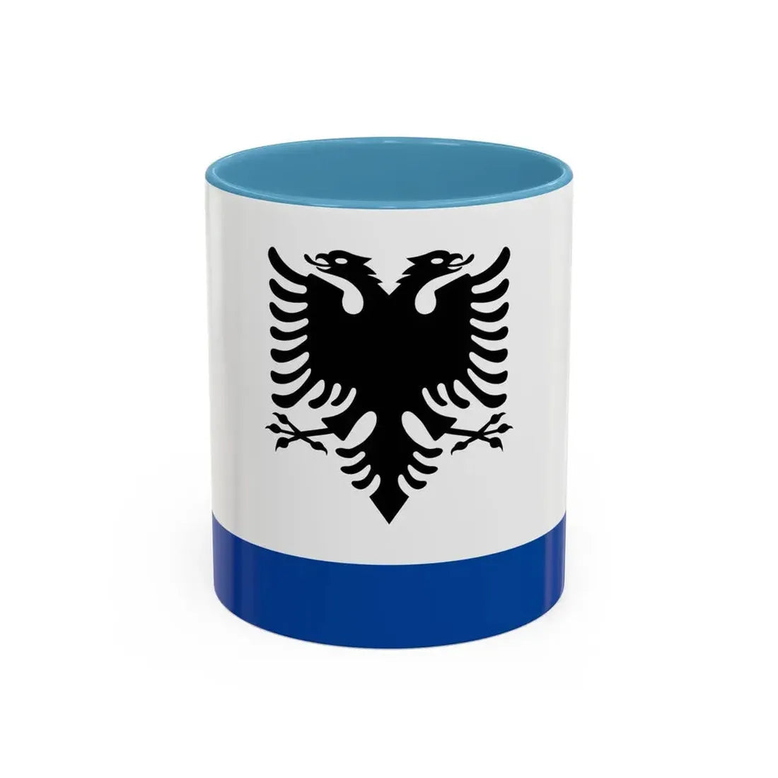 Government Ensign of Albania - Accent Coffee Mug 11oz Light Blue - Go Mug Yourself