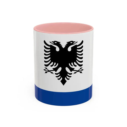 Government Ensign of Albania - Accent Coffee Mug 11oz Pink - Go Mug Yourself