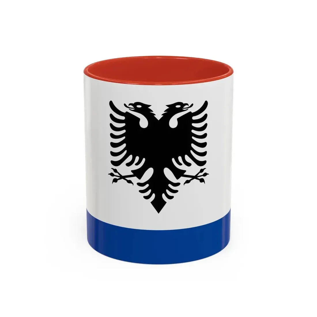 Government Ensign of Albania - Accent Coffee Mug 11oz Red - Go Mug Yourself
