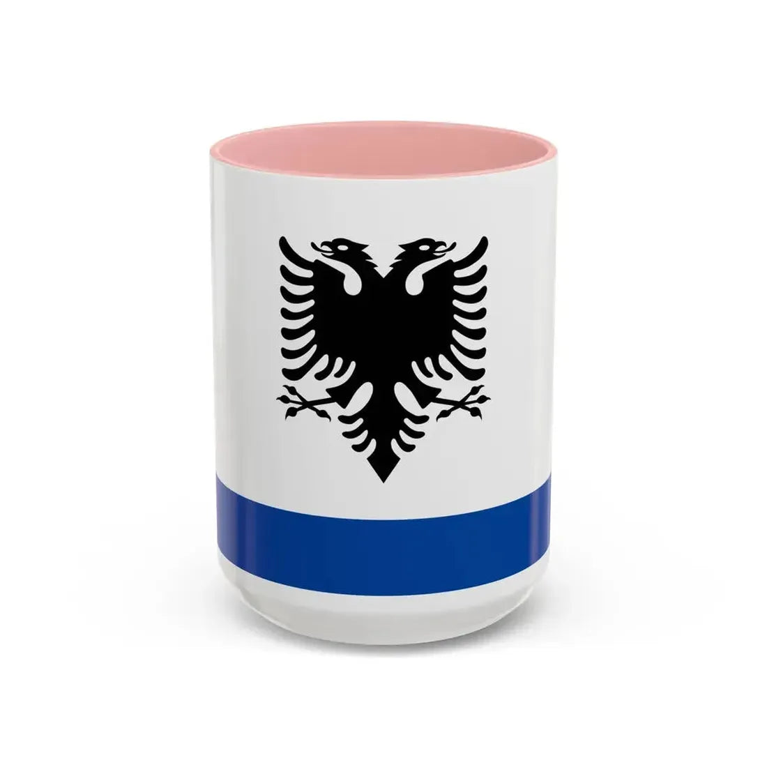 Government Ensign of Albania - Accent Coffee Mug 15oz Pink - Go Mug Yourself