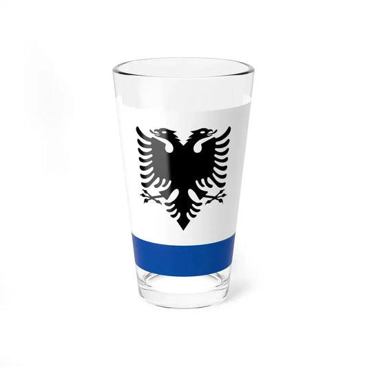 Government Ensign of Albania (Albania) Pint Glass 16oz 16oz - Go Mug Yourself