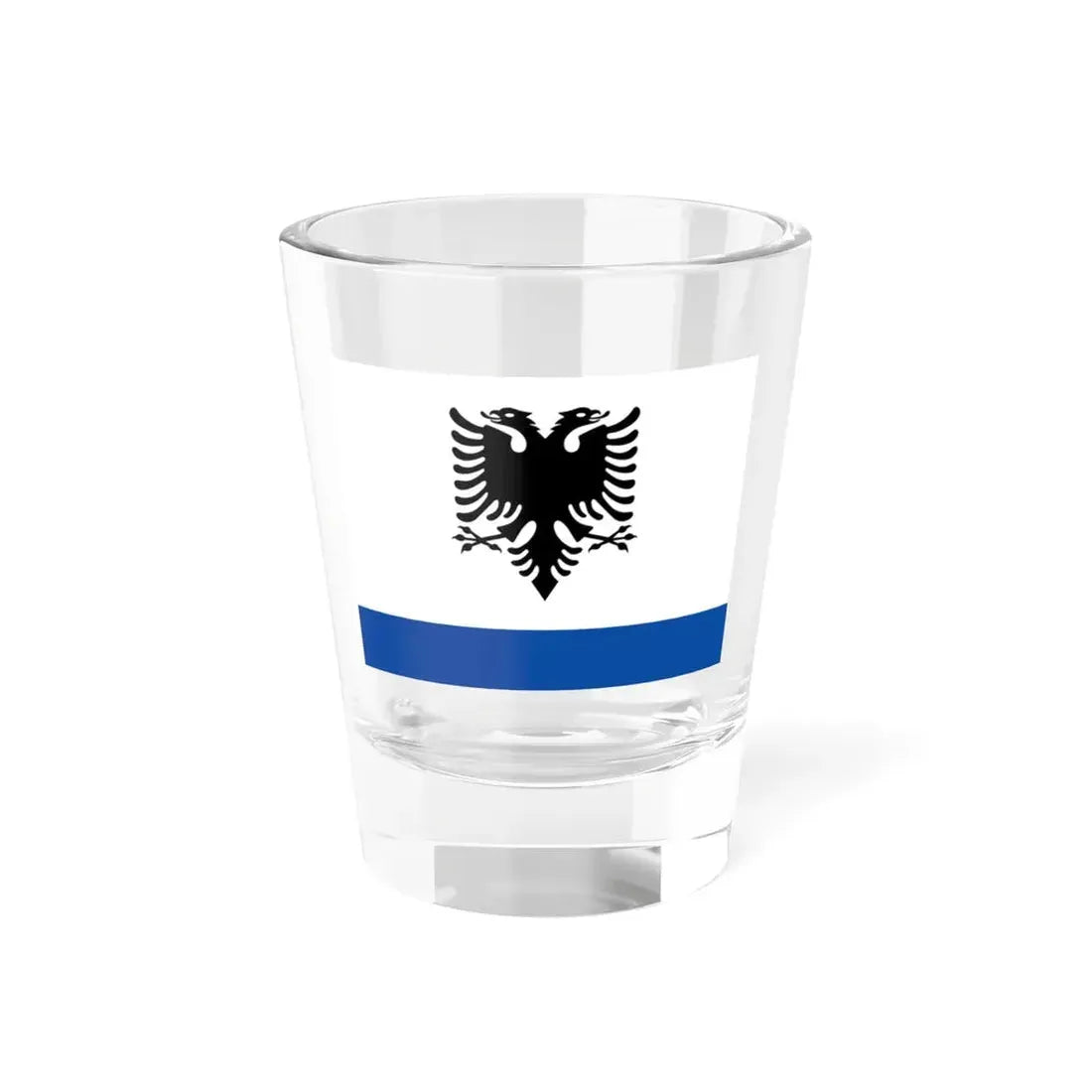 Government Ensign of Albania (Albania) Shot Glass 1.5oz 1.5oz - Go Mug Yourself