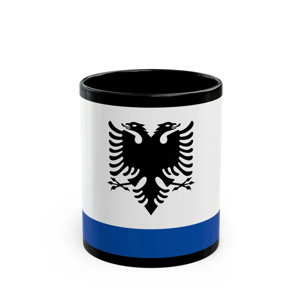 Government Ensign of Albania - Black Coffee Mug-11oz-Go Mug Yourself