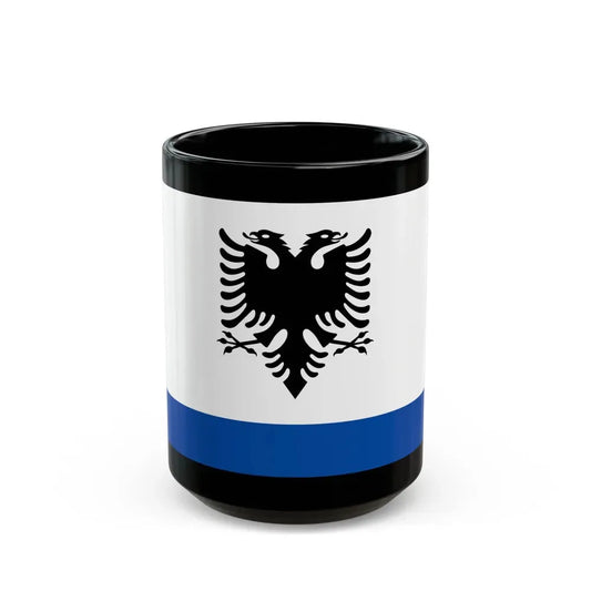 Government Ensign of Albania - Black Coffee Mug 15oz - Go Mug Yourself