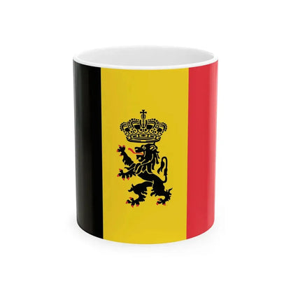 Government Ensign of Belgium (Belgium) White Coffee Mug 11oz - Go Mug Yourself