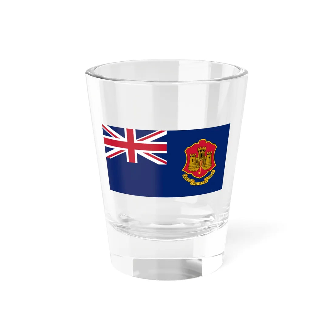 Government Ensign of Gibraltar (United Kingdom) Shot Glass 1.5oz 1.5oz - Go Mug Yourself