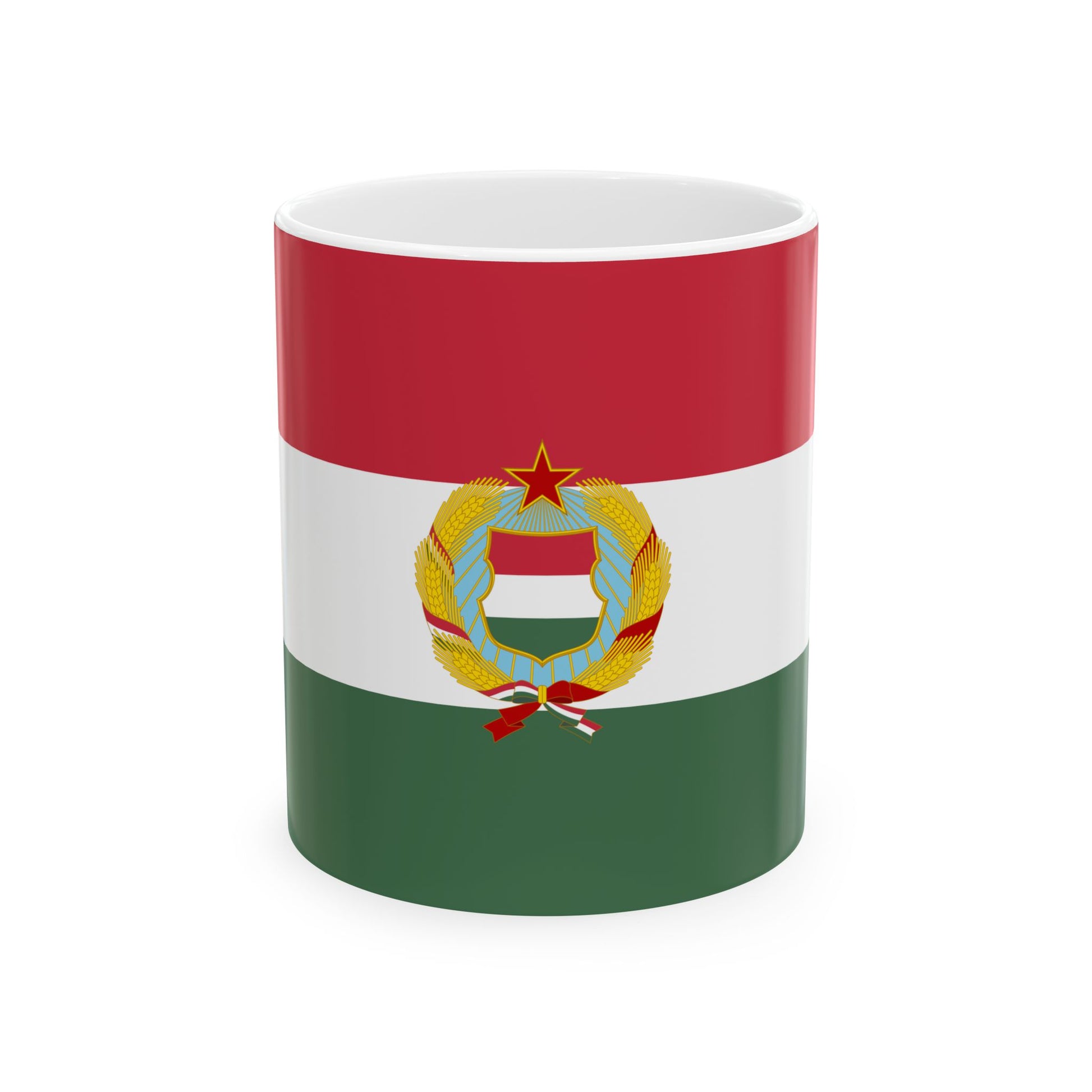 Government Ensign of Hungary 1957-1990 (Hungary) White Coffee Mug-11oz-Go Mug Yourself