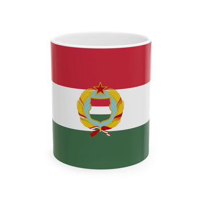 Government Ensign of Hungary 1957-1990 (Hungary) White Coffee Mug-11oz-Go Mug Yourself