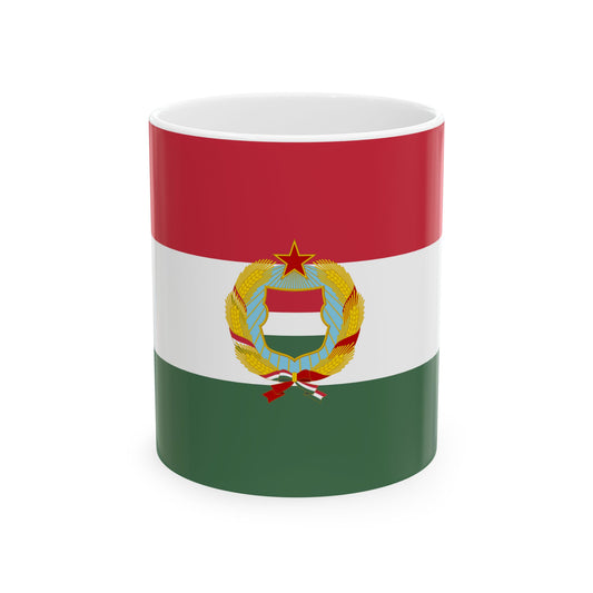 Government Ensign of Hungary 1957-1990 (Hungary) White Coffee Mug-11oz-Go Mug Yourself