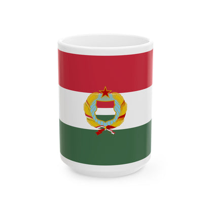 Government Ensign of Hungary 1957-1990 (Hungary) White Coffee Mug-15oz-Go Mug Yourself