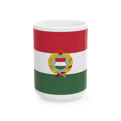 Government Ensign of Hungary 1957-1990 (Hungary) White Coffee Mug 15oz - Go Mug Yourself