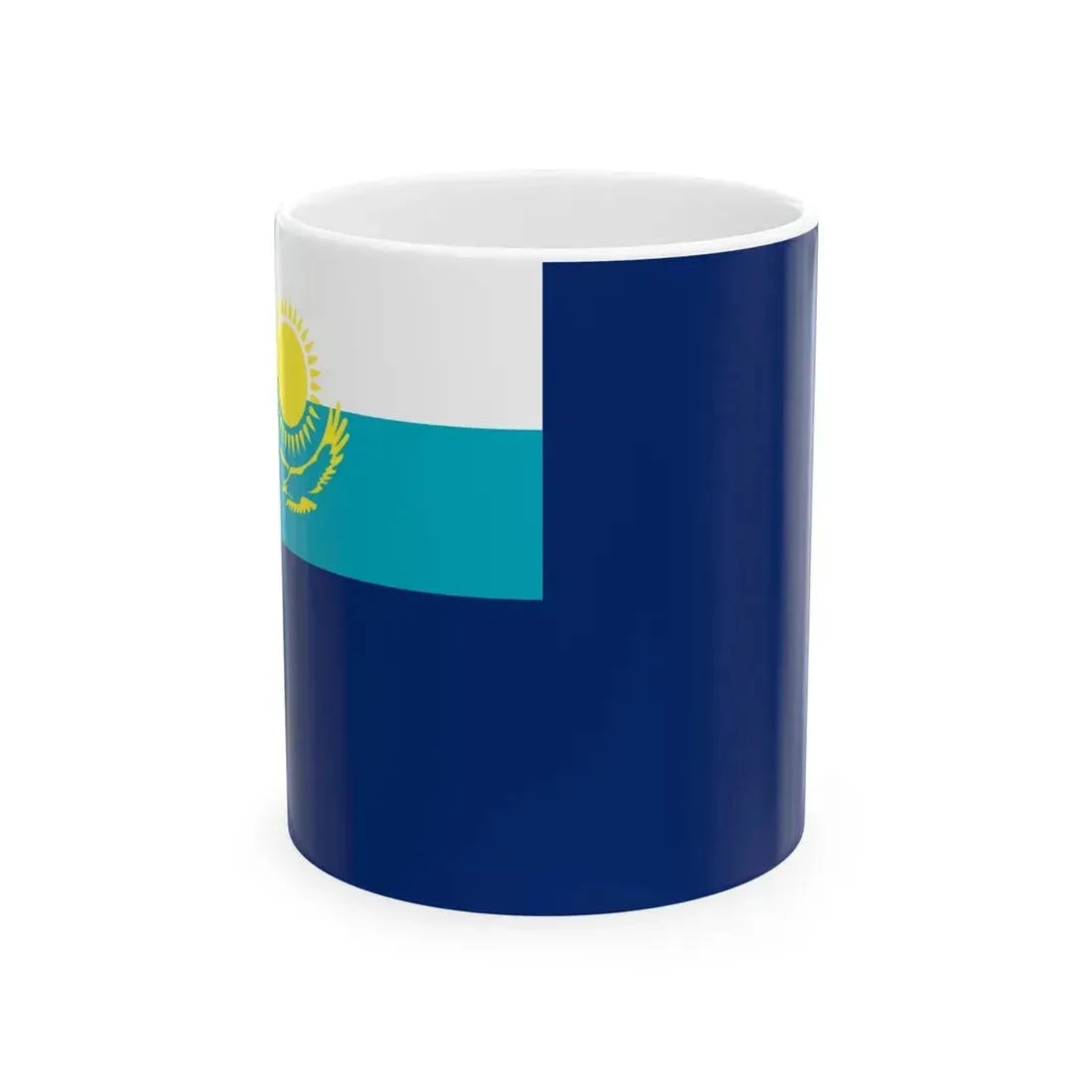 Government Ensign of Kazakhstan (Kazakhstan) White Coffee Mug 11oz - Go Mug Yourself