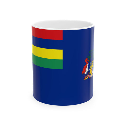 Government Ensign of Mauritius (Mauritius) White Coffee Mug-11oz-Go Mug Yourself