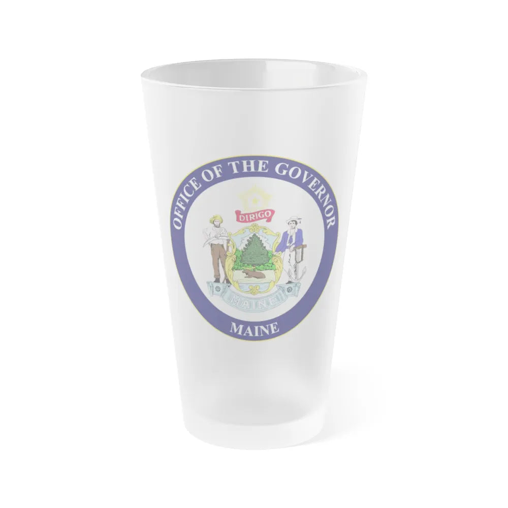 Governor of Maine - Frosted Pint Glass 16oz-16oz-Frosted-Go Mug Yourself