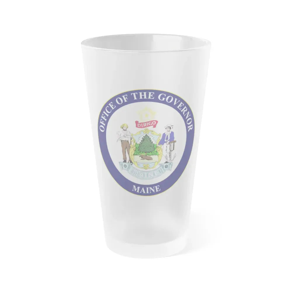 Governor of Maine - Frosted Pint Glass 16oz 16oz Frosted - Go Mug Yourself