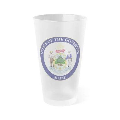 Governor of Maine - Frosted Pint Glass 16oz 16oz Frosted - Go Mug Yourself