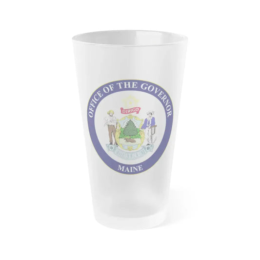 Governor of Maine - Frosted Pint Glass 16oz 16oz Frosted - Go Mug Yourself