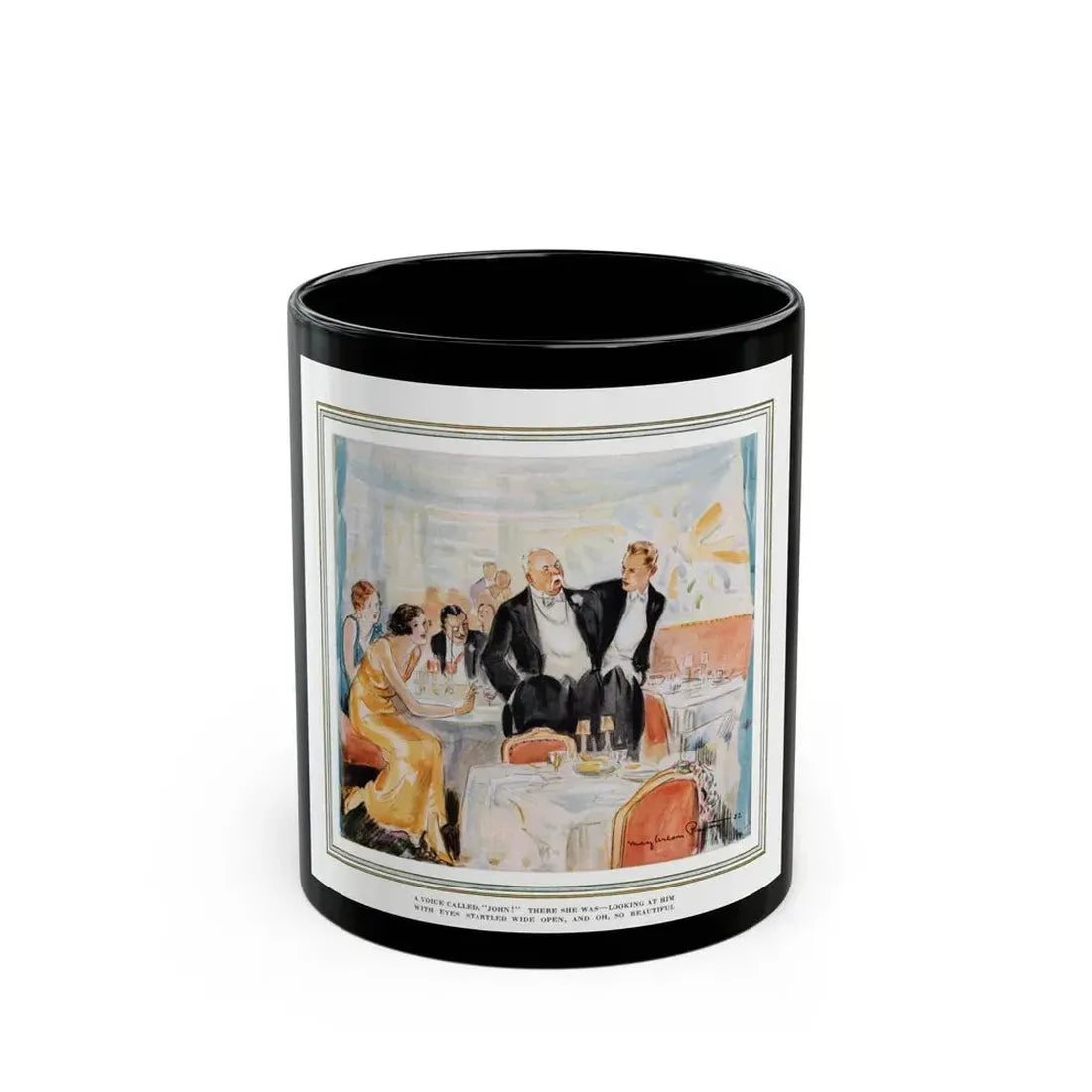 Gowns by Roberta (Pt. 2-1), Ladies' Home Journal, June 1933 - Black Coffee Mug 11oz - Go Mug Yourself