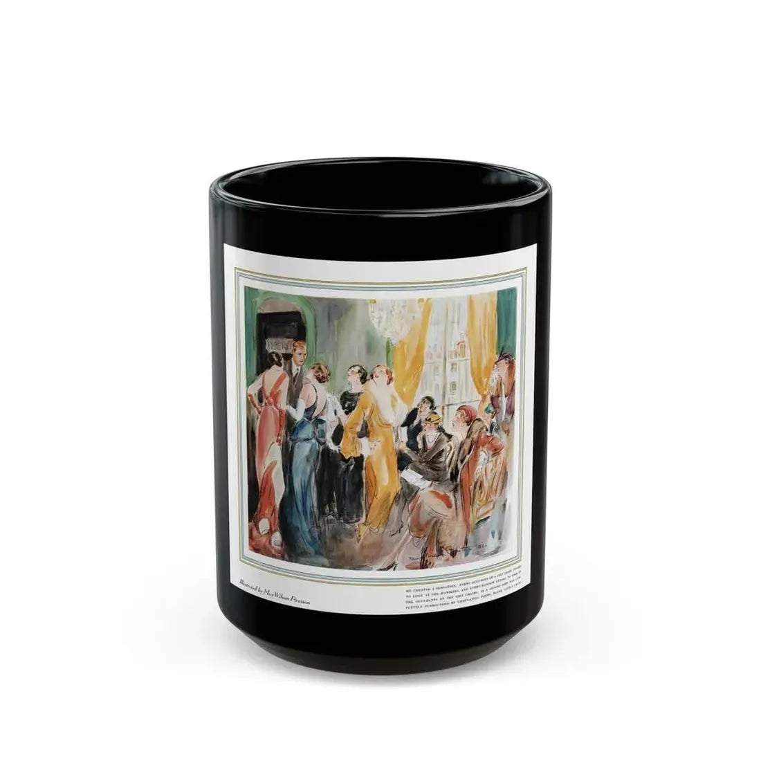 Gowns by Roberta (Pt. 2-2), Ladies' Home Journal, June 1933 - Black Coffee Mug 15oz - Go Mug Yourself