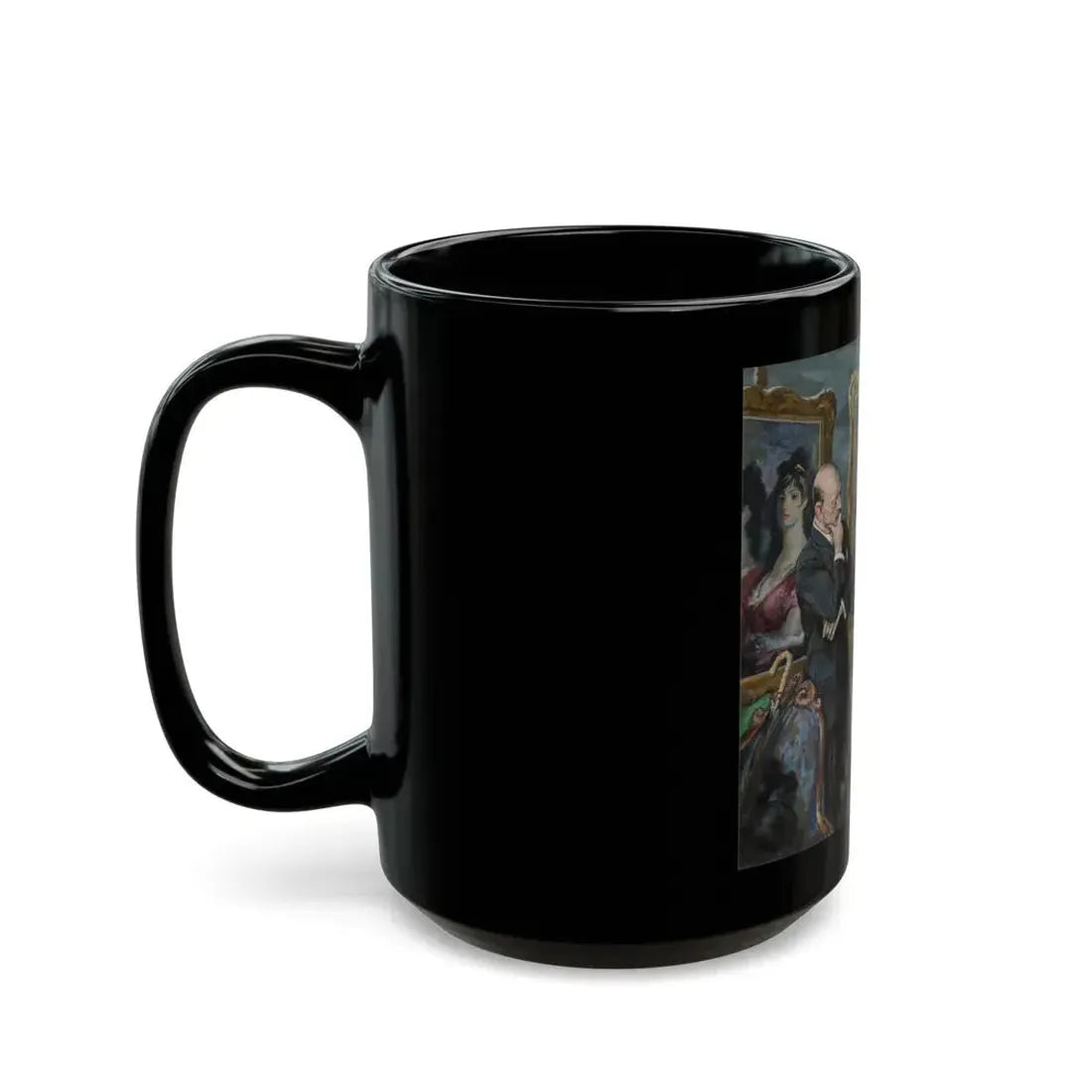 Goya's Galore, The Saturday Evening Post interior illustration - Black Coffee Mug - Go Mug Yourself