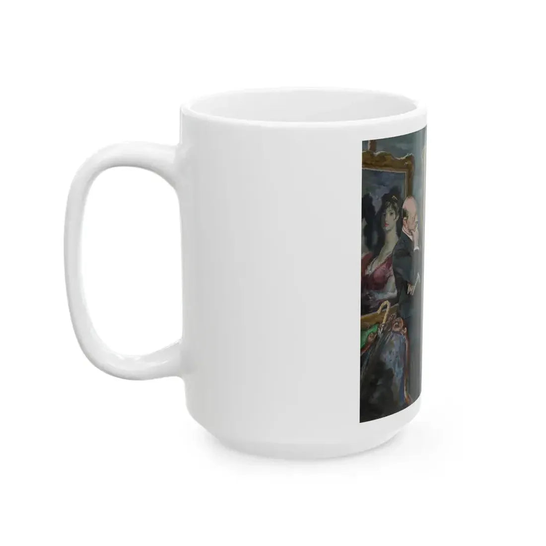Goya's Galore, The Saturday Evening Post interior illustration - White Coffee Mug - Go Mug Yourself