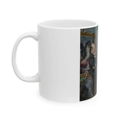Goya's Galore, The Saturday Evening Post interior illustration - White Coffee Mug - Go Mug Yourself