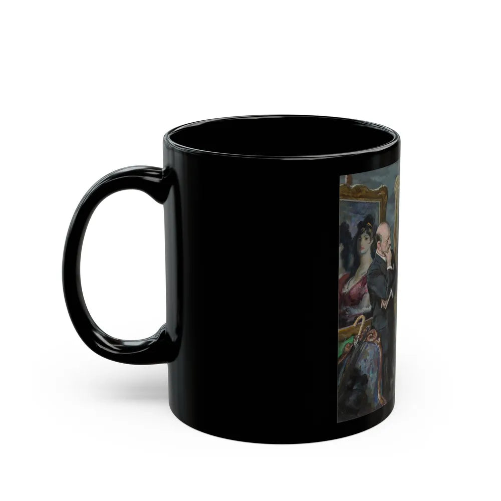 Goya's Galore, The Saturday Evening Post interior illustration - Black Coffee Mug-Go Mug Yourself