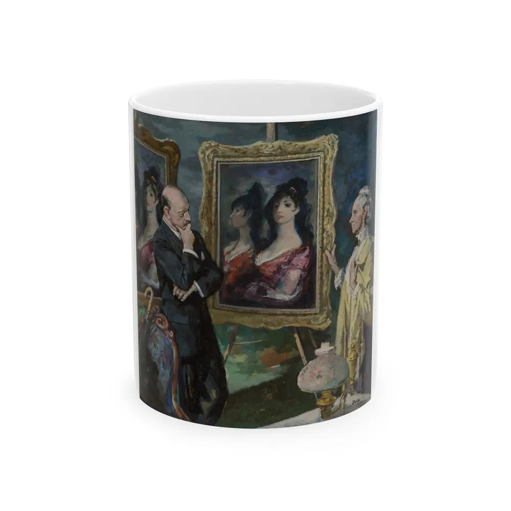 Goya's Galore, The Saturday Evening Post interior illustration - White Coffee Mug-11oz-Go Mug Yourself