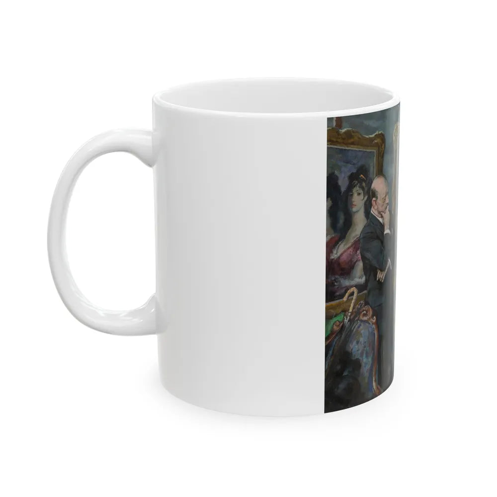 Goya's Galore, The Saturday Evening Post interior illustration - White Coffee Mug-Go Mug Yourself