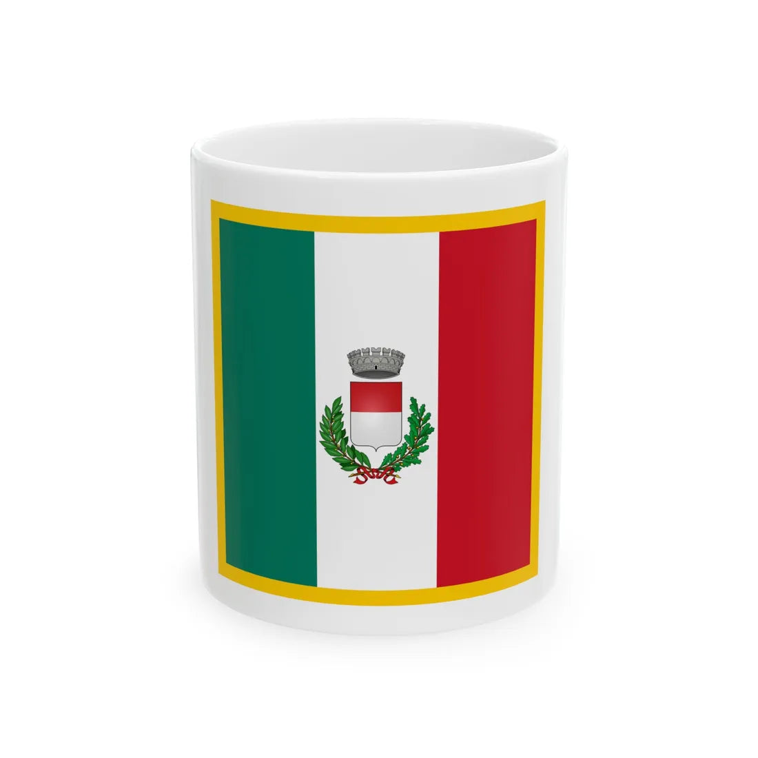Gozzano-Bandiera (Italy) White Coffee Mug 11oz - Go Mug Yourself