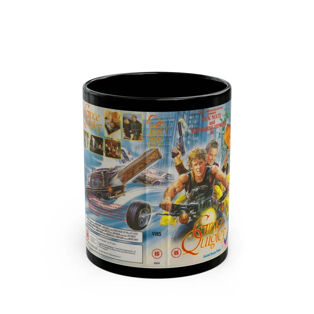 GRACE QUIGLEY GUILD HOME VIDEO (VHS COVER) - Black Coffee Mug 11oz - Go Mug Yourself