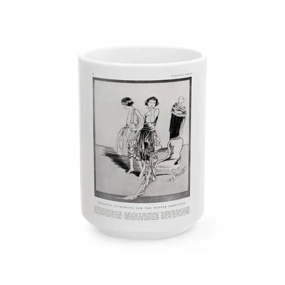 Graceful Attributes ..., Harper's Bazaar, November 1920 - White Coffee Mug 15oz - Go Mug Yourself