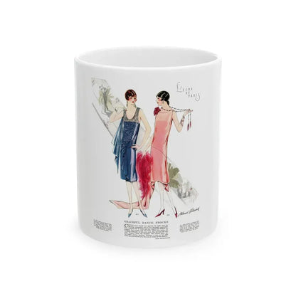 Graceful Dance Frocks, McCall's, July 1927 - White Coffee Mug 11oz - Go Mug Yourself