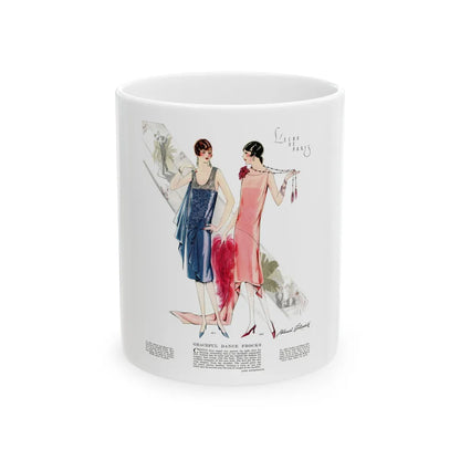 Graceful Dance Frocks, McCall's, July 1927 - White Coffee Mug-11oz-Go Mug Yourself