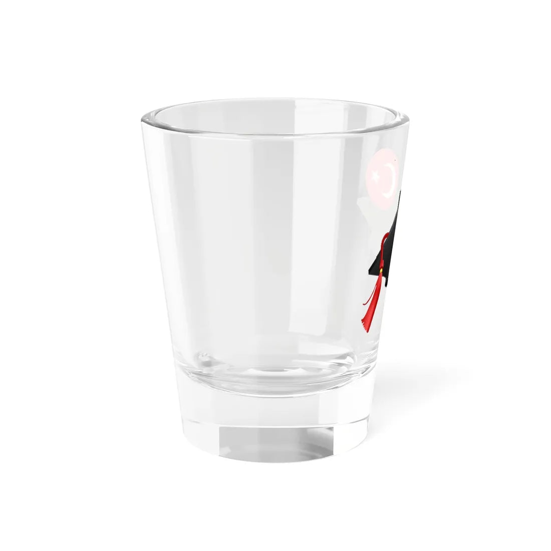 Graduation hat with Turkish flag (Turkey) Shot Glass 1.5oz - Go Mug Yourself