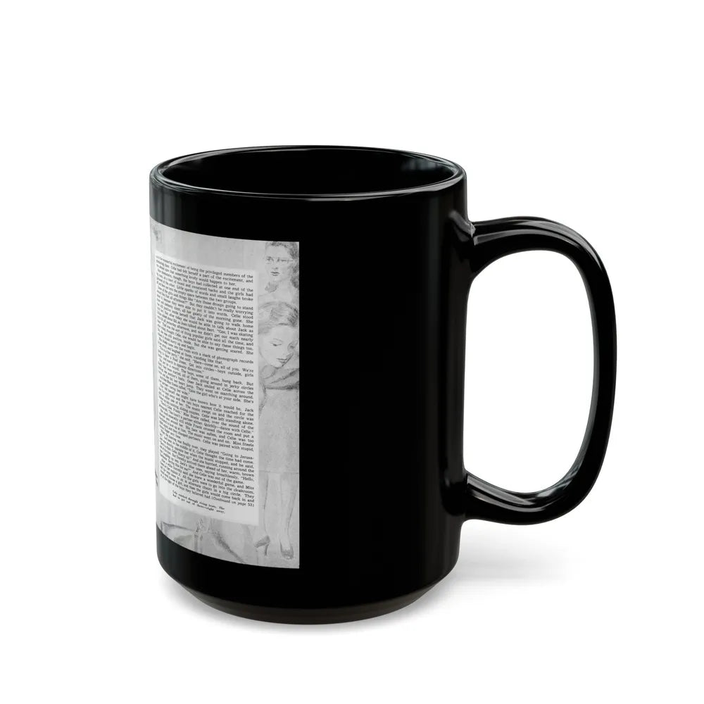 Graduation In January, Calling All Girls, January 1946 - Black Coffee Mug-Go Mug Yourself