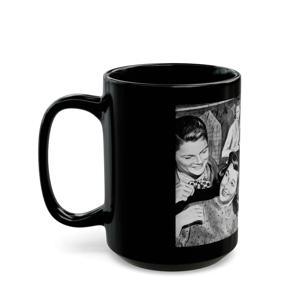 Graduation In January, Calling All Girls, January 1946 - Black Coffee Mug-Go Mug Yourself