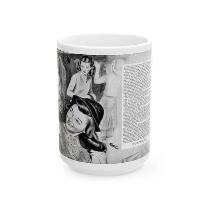 Graduation In January, Calling All Girls, January 1946 - White Coffee Mug-15oz-Go Mug Yourself