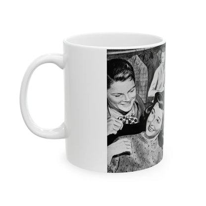 Graduation In January, Calling All Girls, January 1946 - White Coffee Mug-Go Mug Yourself