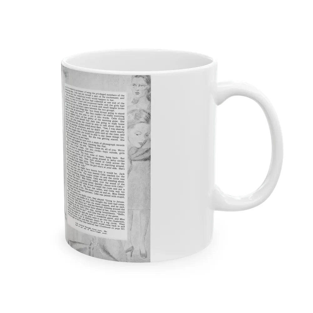 Graduation In January, Calling All Girls, January 1946 - White Coffee Mug-Go Mug Yourself