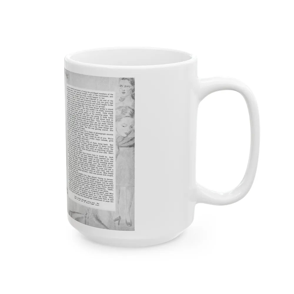 Graduation In January, Calling All Girls, January 1946 - White Coffee Mug-Go Mug Yourself