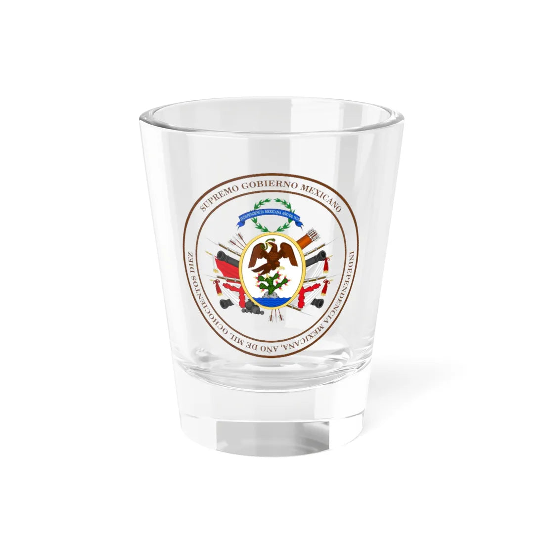 Gran Sello del Supremo Gobierno Mexicano (Mexico) (Coat of Arms) Shot Glass 1.5oz 1.5oz - Go Mug Yourself